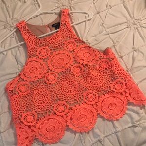 Hot pink tank top crochet